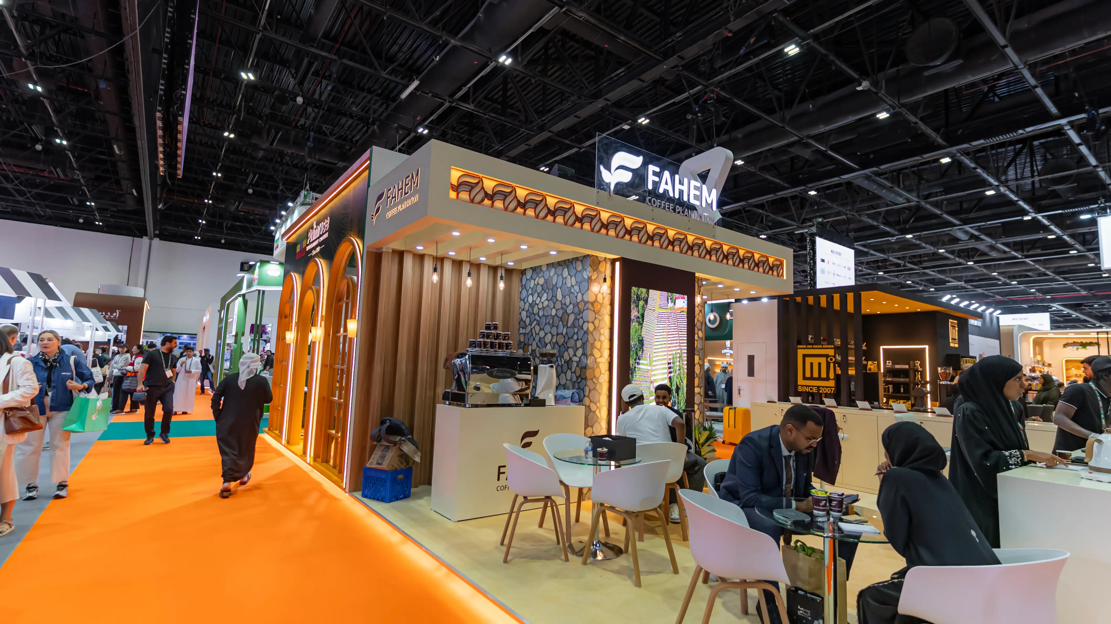 High-traffic international exhibition pavilion floor managed by Impact Makers Events